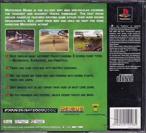 Motocross Mania - PS1 (B Grade) (Genbrug)